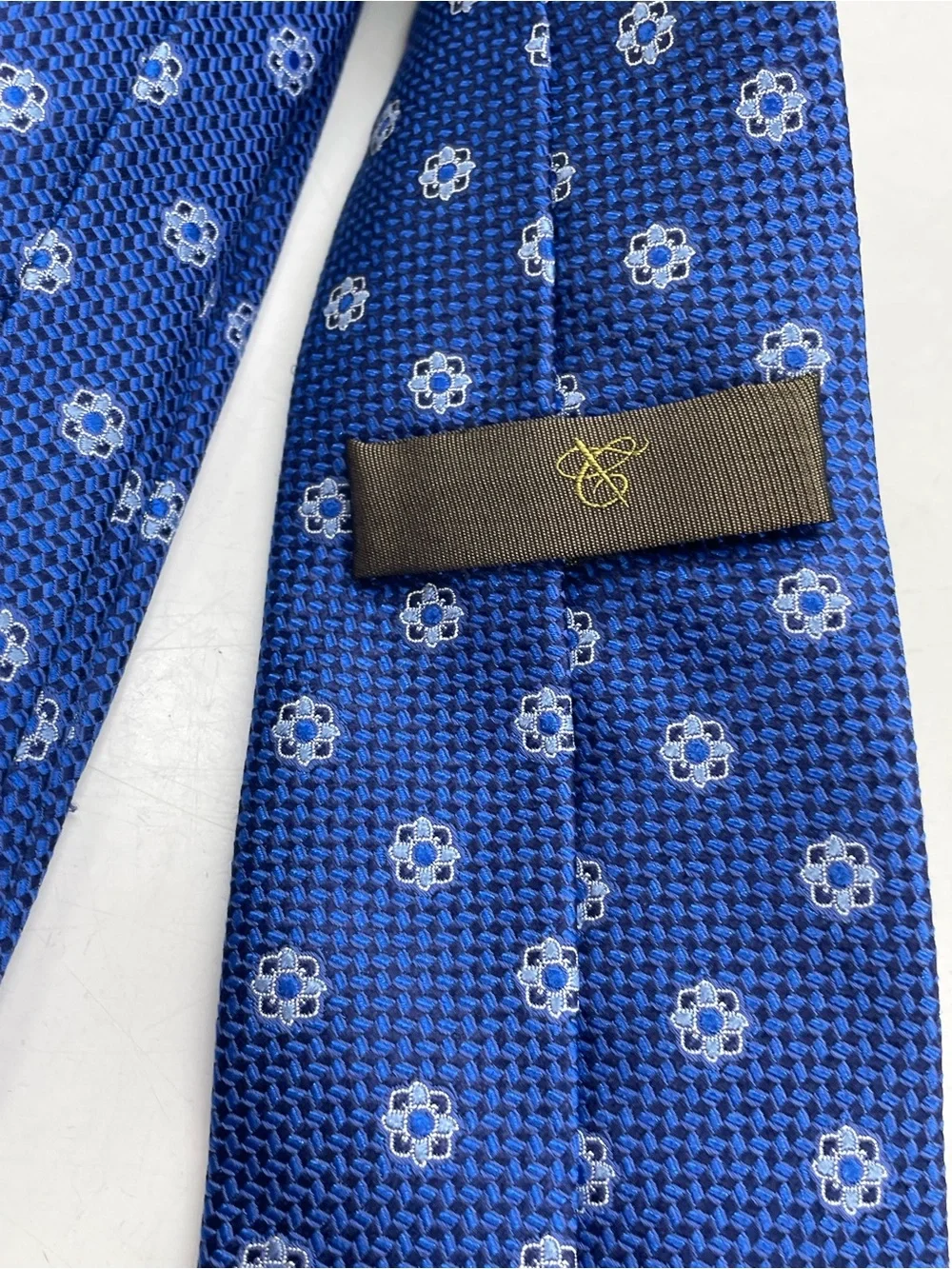 Canali Royal Blue Floral-Accent Men's Tie